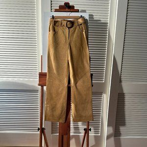 Vintage Suede DKNY camel colored trousers Size 8 never worn before